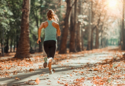 Dentist running outdoors